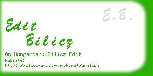 edit bilicz business card